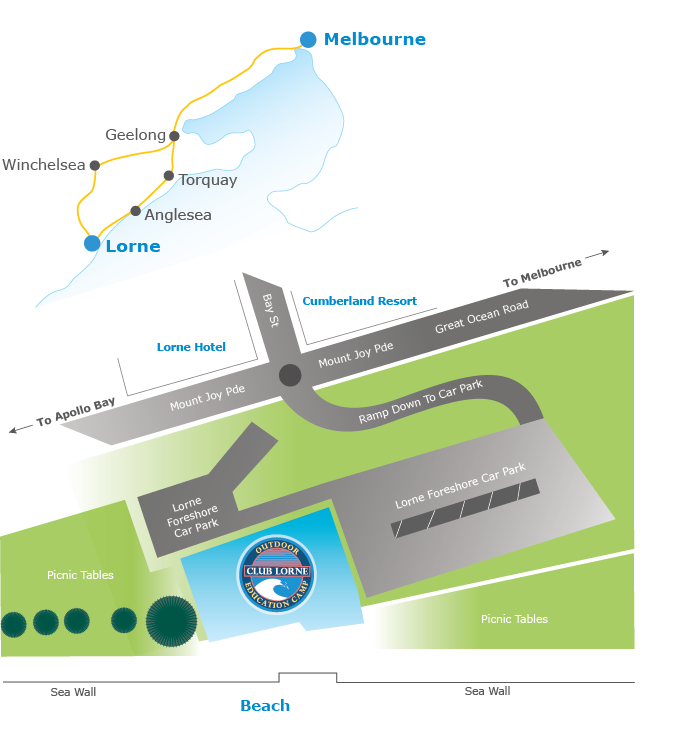 club lorne map